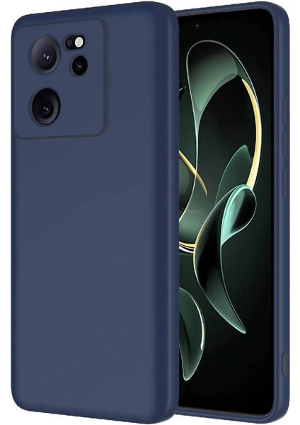 Mi 13T Pro Kılıf Lansman Içi Kadife Kamera Korumalı Mara Silikon Kılıf-Lacivert