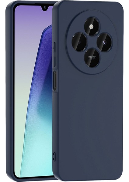 Xiaomi Redmi 14C 4g Kılıf Lansman Içi Kadife Kamera Korumalı Mara Silikon Kılıf-Lacivert