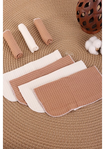 7’li Bebek Ağız Mendili Seti – Pamuk, Yumuşak ve Emici Waffle modelleri