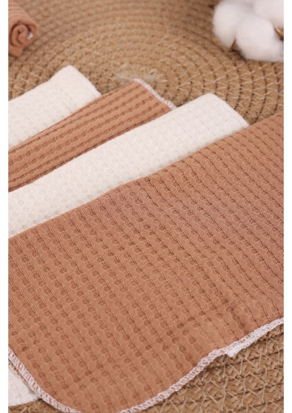 7’li Bebek Ağız Mendili Seti – Pamuk, Yumuşak ve Emici Waffle fırsatları