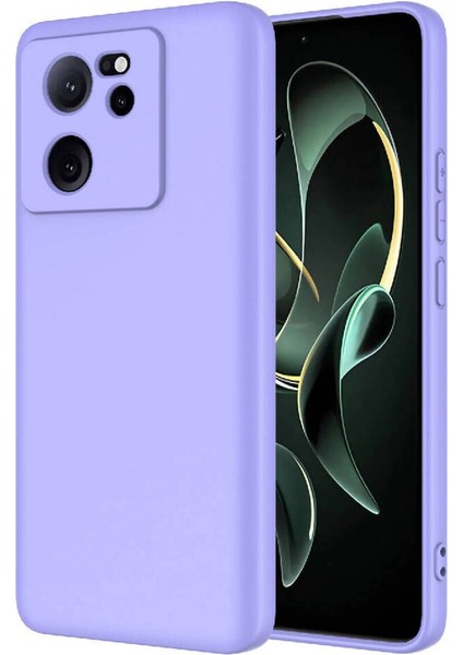 Mi 13T Pro Kılıf Lansman Içi Kadife Kamera Korumalı Mara Silikon Kılıf-Lila
