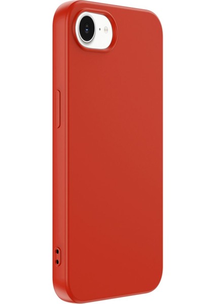 iPhone 16E Kılıf Lansman Içi Kadife Kamera Korumalı Mara Silikon Kılıf - Kırmızı