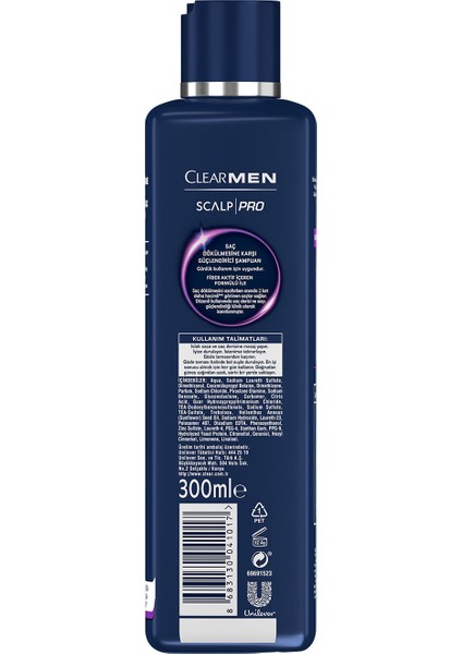 Men Scalp Pro Güçlendirici Şampuan Saç Dökülmesine ve Kepeğe Karşı Etkili 300 ml
