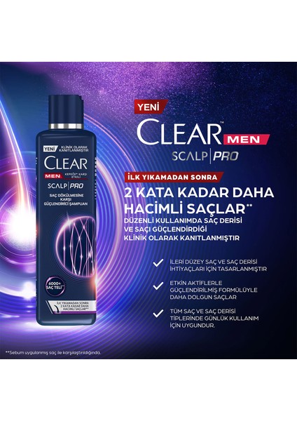Men Scalp Pro Güçlendirici Şampuan Saç Dökülmesine ve Kepeğe Karşı Etkili 300 ml