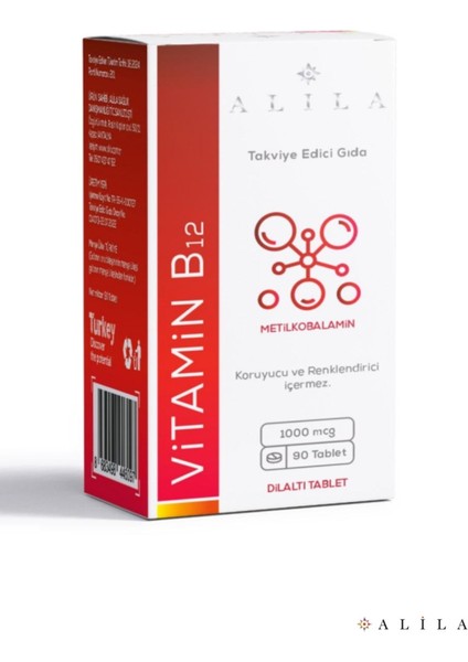 B12 Metilkobalamin Takviye Edici Gıda 90 Tablet