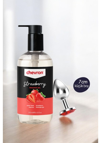 Su Bazlı Çilekli Jel 250 ml ve 7 cm Anal Plug