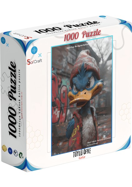 1000 Parça Puzzle Tüylü Öfke