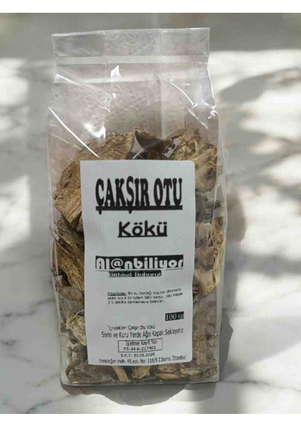 Doğal Kurutulmuş Çakşır Otu Kökü 100 gr fiyatları