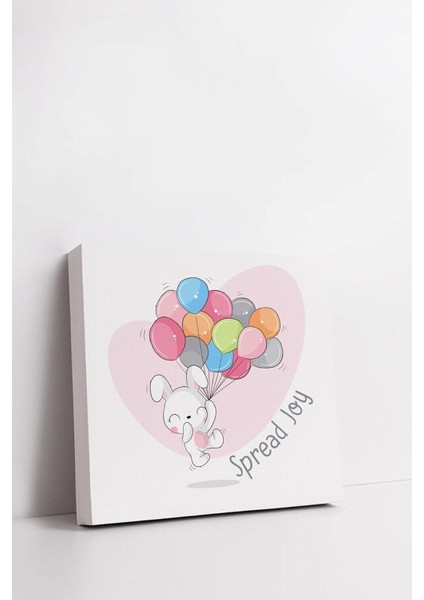 Spread Joy | Çizgi Karakter Tasarımlı Bebek Odasına Özel Kanvas 25 x 25 cm Ölçüsündedir.