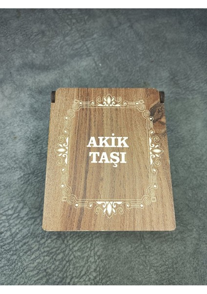 Akik Taşı Doğaltaş Kolye ve Bileklik Özel Kutuda Set