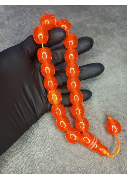 Maskot Üst Düzey Turuncu Toz Kehribar Tesbih fiyatları