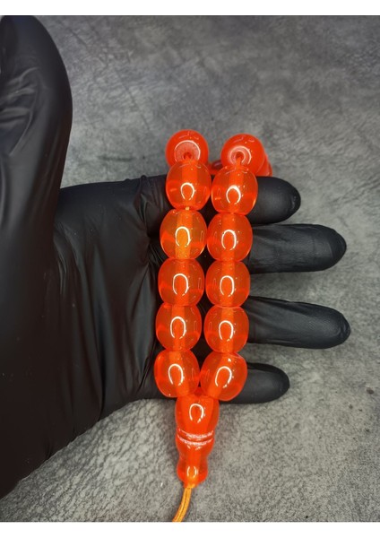 Maskot Üst Düzey Turuncu Toz Kehribar Tesbih modelleri