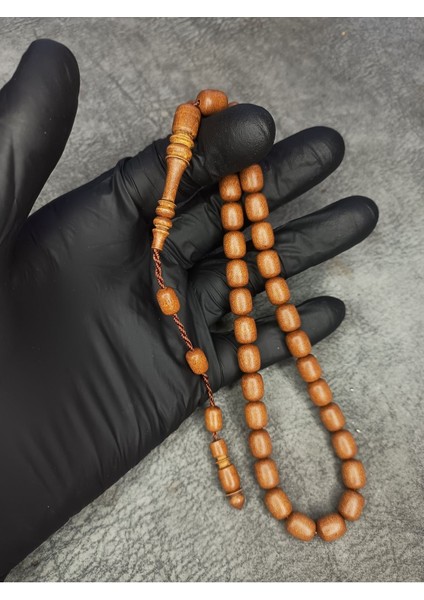 Sistemli Usta Işi Üst Düzey Doğal Şimşir Ağacı Tesbih