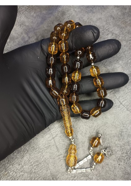 Toprak Fosilli Üst Düzey Toz Kehribar Tesbih fiyatları