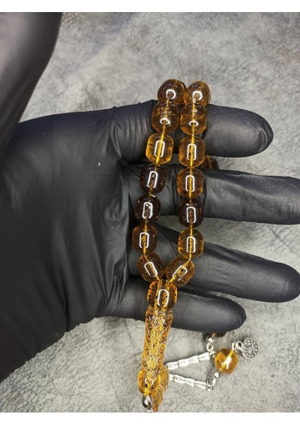 Toprak Fosilli Üst Düzey Toz Kehribar Tesbih modelleri