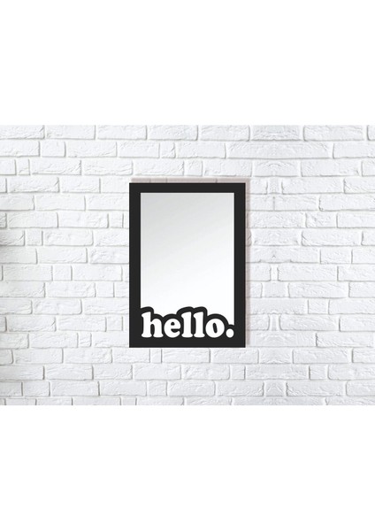 Hello Ayna Ahşap Duvar Süsü Tablo Hediyelik Eşya Mdf Cnc Kesim Dekoru