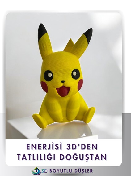 Pikachu Özel Figür Koleksiyonluk 3D 25CM Boy