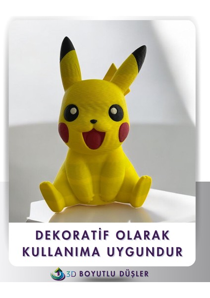 Pikachu Özel Figür Koleksiyonluk 3D 25CM Boy