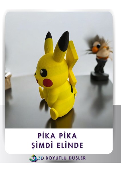 Pikachu Özel Figür Koleksiyonluk 3D 25CM Boy