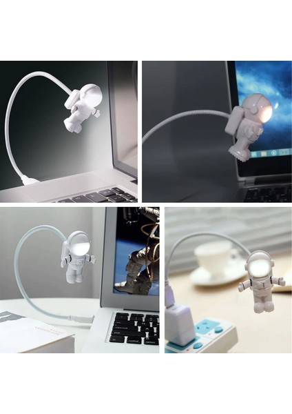 USB Astronot Gece Lambası, Masa Lambası, Kitap Okuma Lambası Işığı