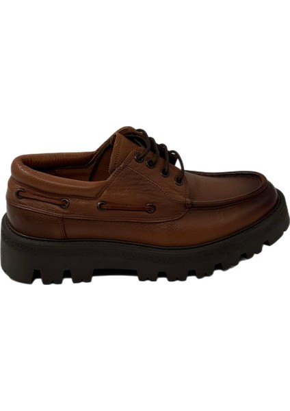 2265 Şık Yüksek Taban Klasik Kundura Taba