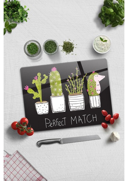 Cam Kesme Tahtası | Cam Kesme Tablası | Perfect Match | Siyah Fon | 30CM x 40CM fiyatları