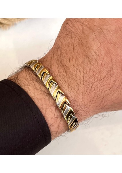 Trend Model Sade Şık Çelik Paslanmaz Erkek Bileklik 21 cm fiyatları