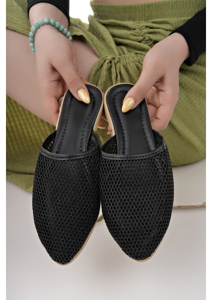 Kadın Terlik Siyah Şık Ev Iş Ofis Dış Mekan Günlük Terlik modelleri