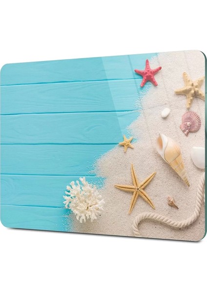 Turkuaz Yaz Görünümlü | Cam Kesme Tahtası - Kesim Tablası | 30 x 40 cm fiyatları