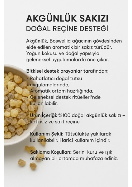 Akgünlük Sakızı 70 gr | Günlük Bitkisi | Ak Günlük | Doğal Ağaç Reçinesi