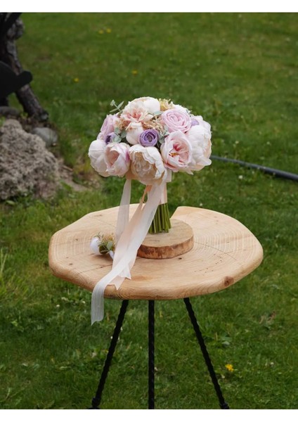 Gelin Çiçeği Gelin Buketi Nikah Çiçeği Pudra Pembe Lila Krem Yapay Çiçek Yaka Çiçeği fırsatları