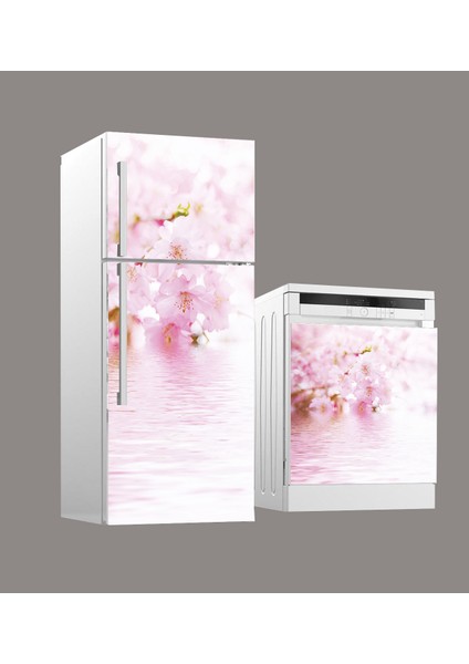 80x260 cm Sakura Desenli Buzdolabı ve Bulaşık Makinesi Kaplama Yapışkanlı Folyo fiyatları