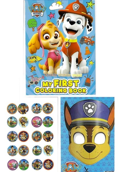 4'lü Set Paw Patrol Pokemon Sonic Arabalar Boyama Kitabı Seti(Boyama, Sticker, Arka Kapak Maske) modelleri