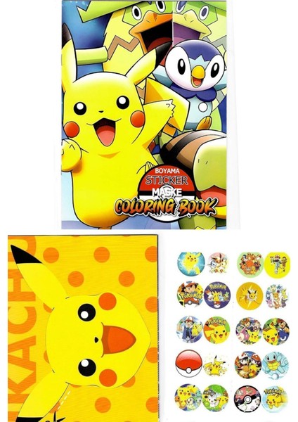 4'lü Set Paw Patrol Pokemon Sonic Arabalar Boyama Kitabı Seti(Boyama, Sticker, Arka Kapak Maske) indirimleri