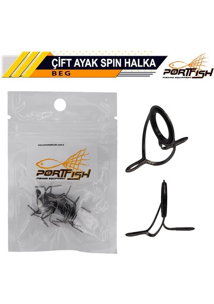 Paslanmaz Çift Ayak Spin Halka Seti - 10 Adetli 20 mm