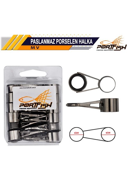 Paslanmaz Porselen Halka 20 Li Pkt 7,5 mm 20 Adetli