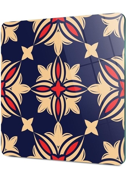 Cam Kesme Tahtası Kare Lacivert Çini Desenli 30 x 30 cm fırsatları