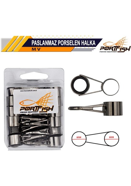 Paslanmaz Porselen Halka 20 Li Pkt 15,5 mm 20 Adetli