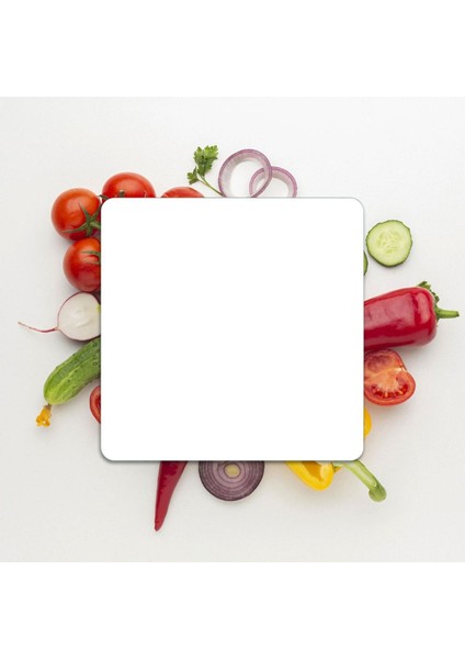 Cam Kesme Tahtası Kare Beyaz