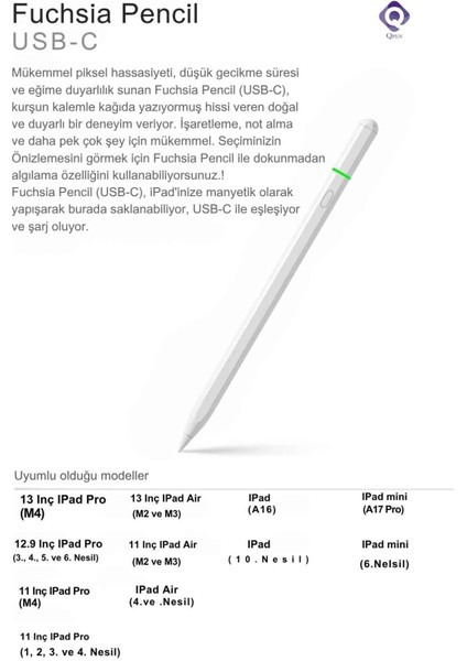 Pencil Usb-C Yeni Nesil Dokunmatik Tablet Kalemi fiyatları
