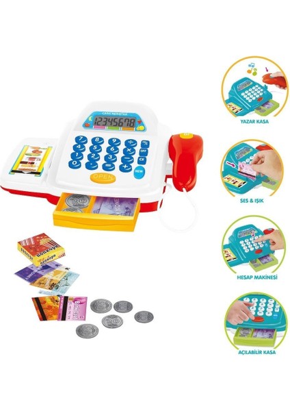 HUA-66109 Işıklı Sesli Yazar Kasa -Vardem Oyuncak fırsatları