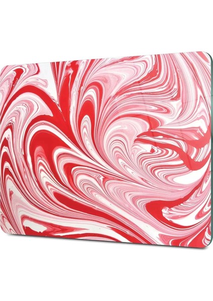 Kırmızı Ebru Deseni Görünümlü | Cam Kesme Tahtası - Kesim Tablası, 30X40 cm fiyatları