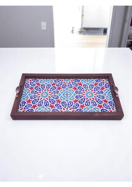 Seramik Karo'lu 1.kalite Büyük Boy Ahşap Sunum Tepsisi,2 Farklı Model SEÇENEĞIYLE...(43CM-23 Cm)