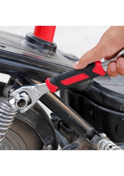 Çok Fonksiyonlu Anahtar Lokma Seti Çift Başlı 360 Derece Dönebilen Kafaoynar Başlı