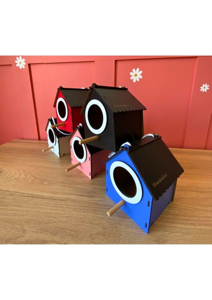 Ahşap Dekoratif Kuş Evi Yuvası, Yuvalık, Balkon , Bahçe Aksesuarı 5'li fiyatları