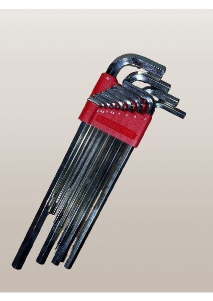 Izeltaş 12’li L Tip Alyan Anahtar Seti – 2 Mm’den 12 Mm’ye | Krom Vanadyum Çelik | Isıl Işlemli
