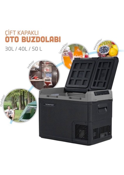 TC21-18 Çift Kapaklı Oto Buzdolabı | 50 Litre