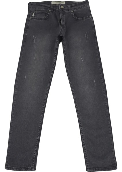 Hacker Fistan Store Erkek Antrasit Normal Bel Rahat Kesim Dar Paça Jean Pantolon