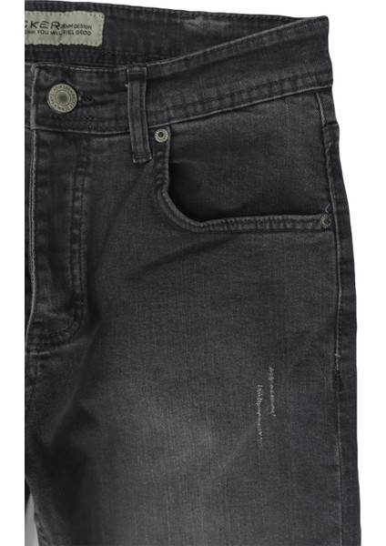 Hacker Fistan Store Erkek Antrasit Normal Bel Rahat Kesim Dar Paça Jean Pantolon modelleri