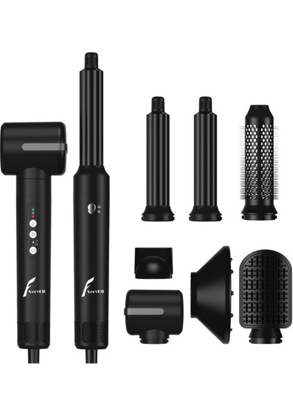 7 In 1 Hava Üflemeli Saç Düzleştirici Şekillendirici Airwrap Compact Saç Kurutma Fön Makinesi